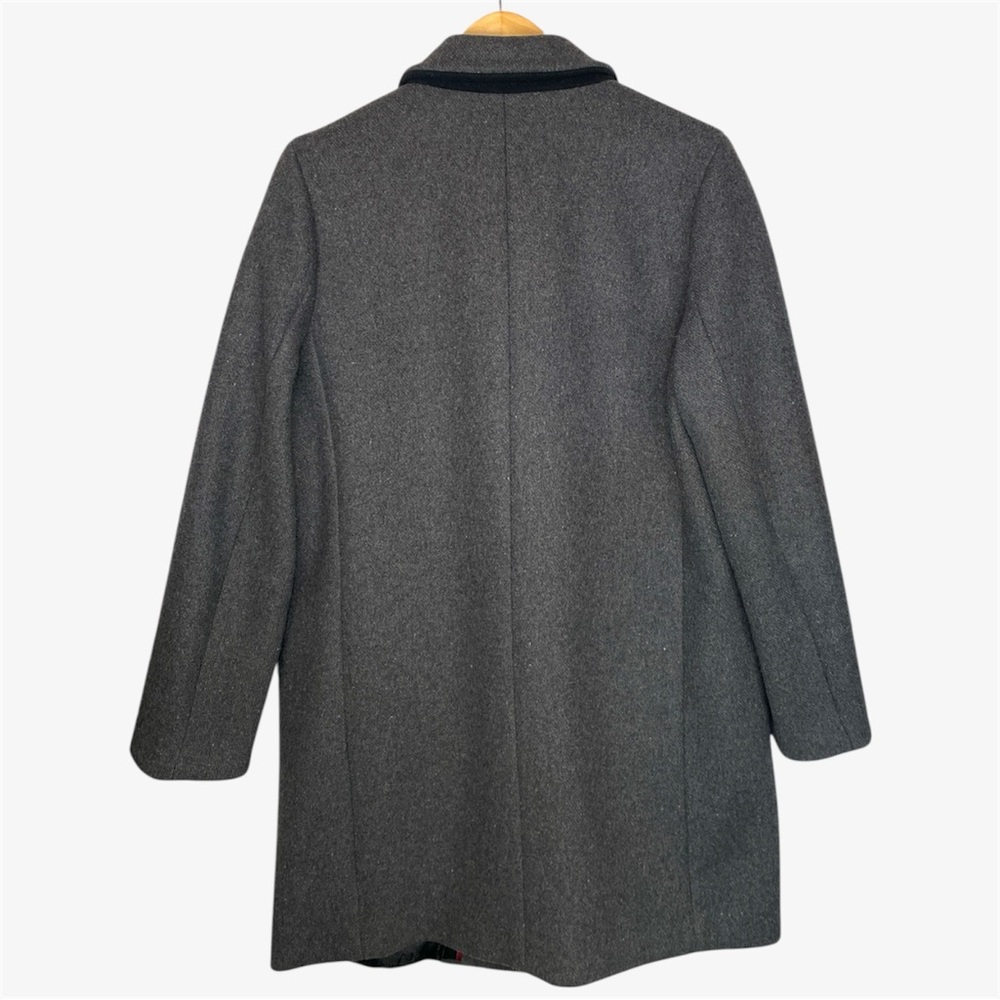 PINK MARTINI Collection Wool Blend Single Breasted Pea Coat - Gray - Size L - Picture 3 of 3